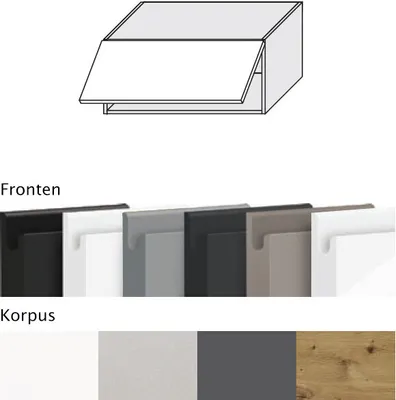 Immagine prodotto di Pensile AVELLINO 80x32,5x36cm senza maniglie fronte lava grigio polvere acrilico opaco (AV-W4B/80)