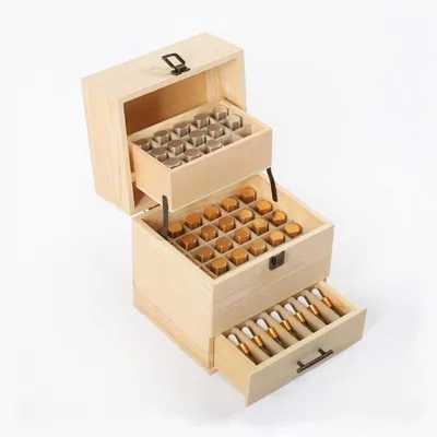 Image de Organisateur en bois pour huiles essentielles