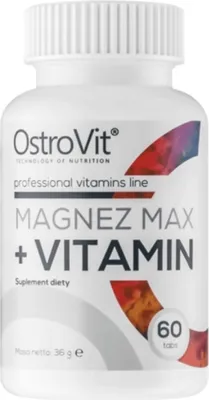 Produktbild von $ OstroVit Magnesium MAX + Vitamin, 60 Tabletten