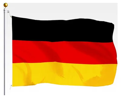 Produktbild von Deutschland Flagge 90x150 cm - Wetterfeste Fahne mit Messingösen, 100% Polyester, ideal für Flaggenliebhaber bei Veranstaltungen