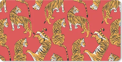 Produktbild von MuchoWow® Schreibtischunterlage Tiger - Dschungel - Muster 80x40 cm - XXL Mauspad - Gaming Mauspad