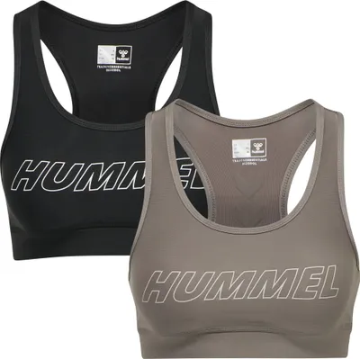 Produktbild von hummel hmlTE TOLA 2-PACK SPORTS BRA - BLACK/DRIFTWOOD - S