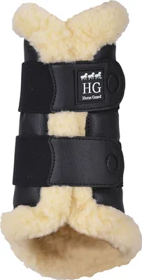 Produktbild von Sehnenschoner Gamaschen HorseGuard schwarz mit Kunstfellfutter  Gamaschen, Farbe:schwarz, Größe:XL