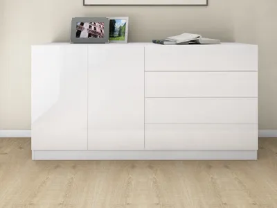 Produktbild von Kommode "Vaasa" 152cm, weiß-glänzend