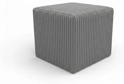 Zdjęcie produktu dla Pufa kwadratowa sztruks tłoczona 40 x 40 x 40 szary