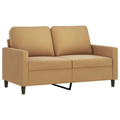 Image de Canapé à 2 places Marron 120 cm Velours