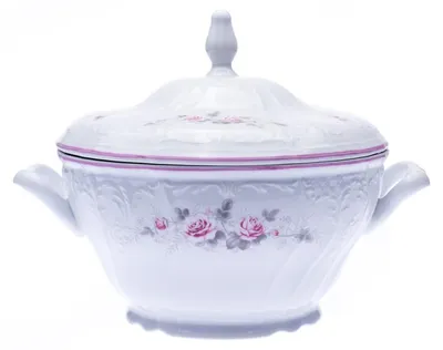 Produktbild von Thun 1794 Suppenschüssel, Bernadotte, 2,5 l, rosa, rosa gestreift, Thun