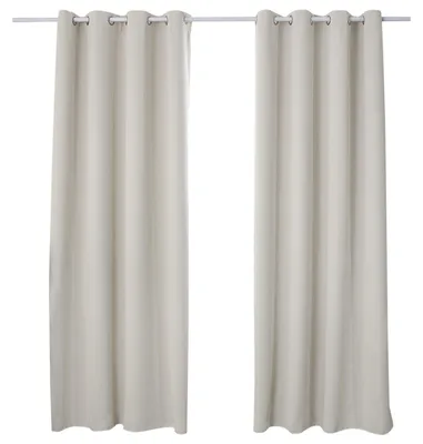 Produktbild von Verdunklungsvorhänge 225x140cm Creme mit Ösen, blickdicht, WOLTU Gardinen