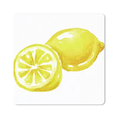 Produktbild von MuchoWow® Mauspad Mousepad Aquarell - Zitrone - Frucht 30x30 cm - Mousepads - Maus Mat - Pad - Mausunterlage - Gaming