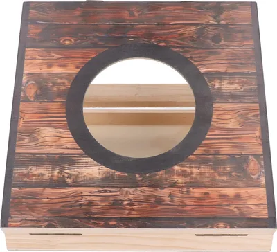 Obrázok produktu pre Cornhole Game Set Prenosný skladací interaktívny vode odolný Bean Bag Toss Game pre párty Camping Outdoor Backyard Black Circle