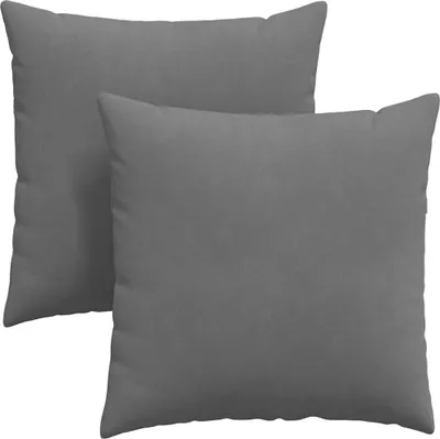 Obrázok produktu pre vidaXL Vankúše na pohovku, 2 ks, tmavošedé, 80 x 80 cm, látkové