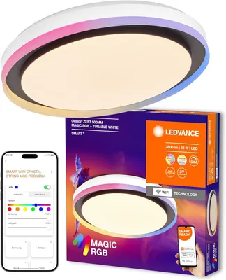 Produktbild von LEDVANCE SMART + WIFI LED Deckenleuchte weiß schwarz 32W 3400lm dimmbar
