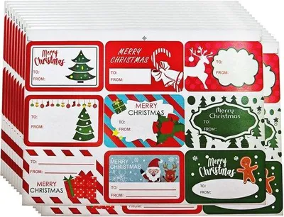 Produktbild von Famanu Weihnachtslabels selbstklebend - 144 Stück