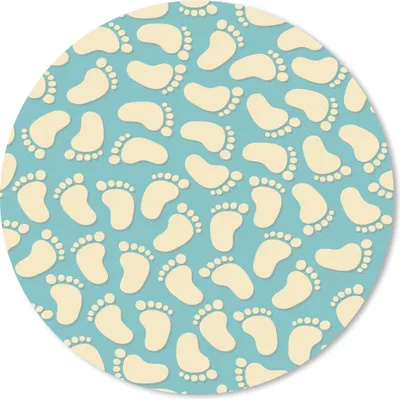 Produktbild von MuchoWow® Mauspad Mousepad Muster - Fuß - Blau - Jungen - Kinder - Kleiner Junge 50x50 cm - Mousepads - Maus Mat - Pad - Mausunterlage - Vinyl