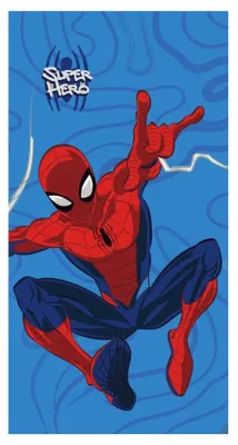 Immagine prodotto di Asciugamano da bagno Spiderman Super Hero 70 x 140 cm in cotone