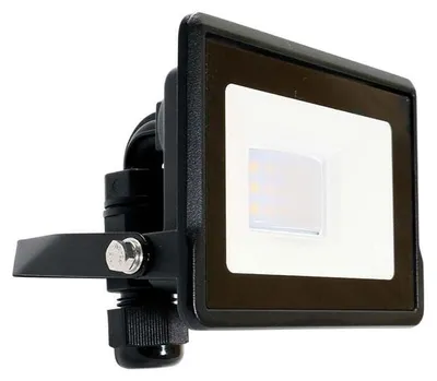 LED-Außenstrahler 10 W, 735 Lumen, IP65, 4000 K, Schwarz