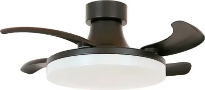 Zdjęcie produktu dla Energooszczędny wentylator sufitowy z oświetleniem LED i pilotem zdalnego sterowania Fanaway Orbit Black 91 cm