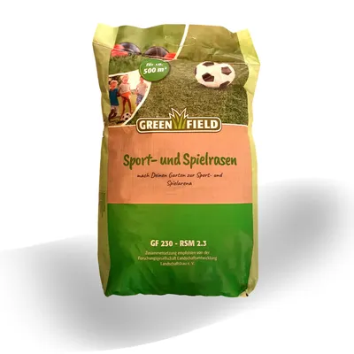 Produktbild von Greenfield GF 230 Sport- u. Spiel 10 kg Rasensamen Grassamen RSM 2.3 Rasensaat