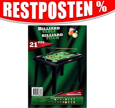 Produktbild von Kinder Billardtisch 108 cm lang, inkl. Kugeln und Queues
