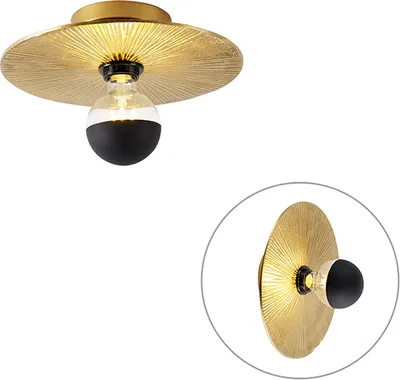 Produktbild von QAZQA - Orientalisch Orientalische Deckenleuchte I Deckenlampe I Lampe I Leuchte Gold I Messing Rund - Konge I Wohnzimmer I Schlafzimmer - Aluminium Rund - LED geeignet E27