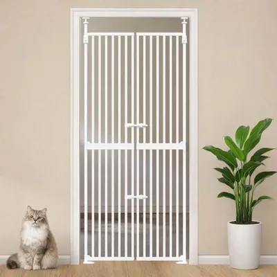Image de Barrière de sécurité Baninni Tina Blanche 77-97 cm – Extra haute 190-230 cm et réglable