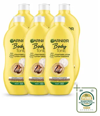 Imagen del producto de 6 x Loción corporal Garnier Body Tonic - reafirmante e hidratante - 400 ml - Pack ahorro - 6 unidades