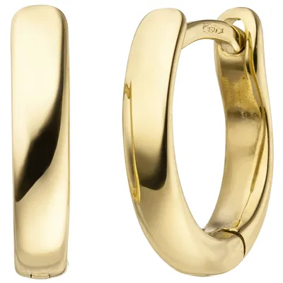 Produktbild von JOBO Creolen oval 750 Gold Gelbgold Ohrringe Goldcreolen Goldohrringe