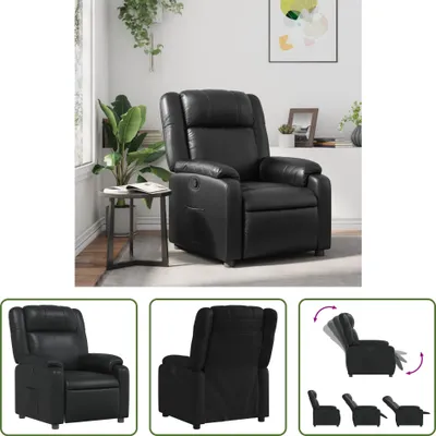 Produktbild von The Living Store Relaxsessel Schwarz Kunstleder