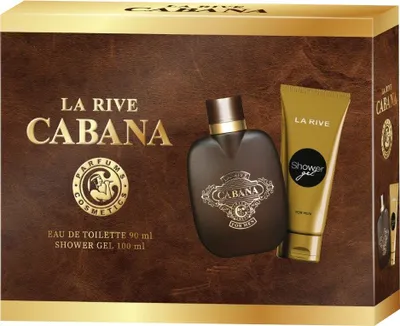 A gift set containing a bottle of Eau de Toilette and a tube of Shower Gel, presented in a decorative box.