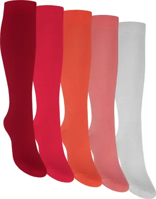 Produktbild von 5 Paar für Damen & Herren (uni) in Farben Rot-Mix 39/42