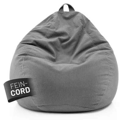Produktbild von Lumaland Sitzsack 250l grau Comfort Feincord