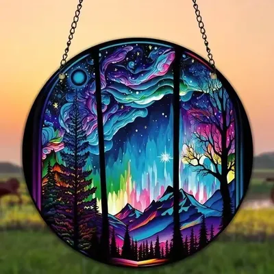 Produktbild von Sonnenfänger - Nature: Buntglas Kunstwerk KP31420