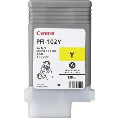 Zdjęcie produktu dla Canon PFI-102Y, Żółty, Tusz na bazie pigmentu, 130 ml
