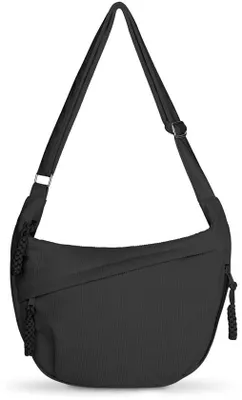 Produktbild von Unyqoos® Große Damen Crossbody-Tasche 37 x 22 x 8 cm, wasserdichtes Nylon, verstellbarer Schulterriemen 45–90 cm, 3 Außenreißverschlüsse & 2 Innenfächer
