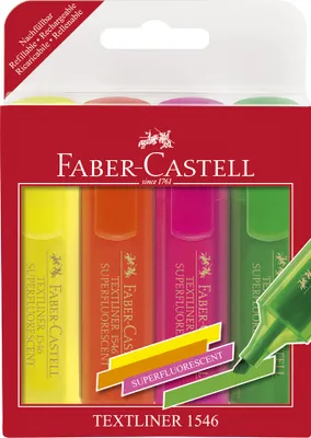 Obrázok produktu pre FABER-CASTELL Textmarker TL 46 Superfluor 4er Etui