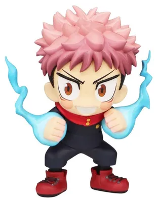 Image de Statue PVC Jujutsu Kaisen, version "Toonize", représentant Yuji Itadori, couleur standard, 13 cm