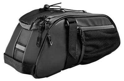 Produktbild von Fahrradtasche Gepäckträger wasserdicht reflektierend mit Schultergurt Tragegriff Schwarz