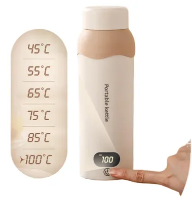 Produktbild von Zimilo Mobiles Baby Flaschenwärmer Set mit 304 Edelstahl, 6-Stufen Touch-Temperaturregelung, USB Type-C & 220V Anschluss, Auslaufsicher für Unterwegs