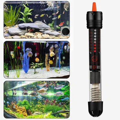 Produktbild von Aquarienheizer 25 W für 10-20 Liter Aquarien, Heizstab mit Temperaturregler (20-34 °C), dickwandiges Quarzglas + Saugnäpfe
