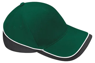 Produktbild von Beechfield - "Teamwear Competition" Baseball-Mütze LT1157 (Einheitsgröße) (Flaschengrün/Schwarz/Weiß)