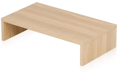 Obrázok produktu pre Držiak na monitor, stojan na notebook, farba: buk, rozmer: 42,5 x 23,5 x 10 cm, materiál: MDF, nosnosť: 20 kg