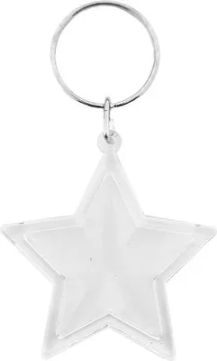 Produktbild von CombiCraft Plexiglas Schlüsselanhänger Stern, 50x41mm - 50 Stück