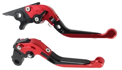 Image de Levier d'embrayage repliable en alliage d'aluminium CNC 6061, longueur réglable, pour Trail 125, Monkey 125, Super CUB110, rouge