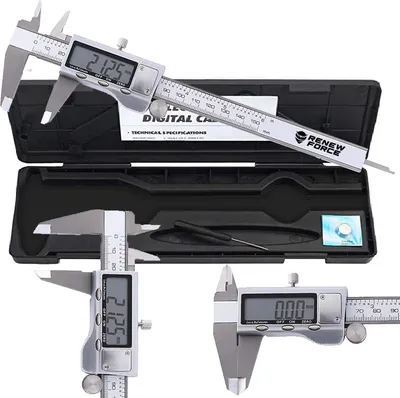 Zdjęcie produktu dla Suwmiarka Metalowa Elektroniczna Inox + Etui Dokładna 0-200Mm