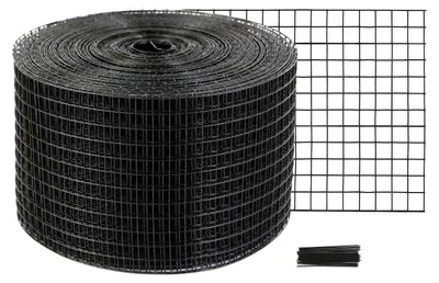 Vogelschutzrollen-Set 20,3 cm x 30,5 m, 12,7 mm Maschenweite, schwarz
