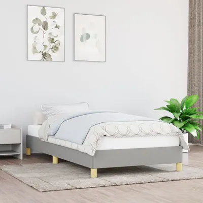Produktbild von The Living Store Bettgestell Hellgrau 100x200 cm Stoff