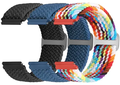 Immagine prodotto di Bracciale elastico intrecciato con chiusura rapida – Bracciale unisex compatibile con Samsung, Garmin, Fossil, Amazfit e Huawei