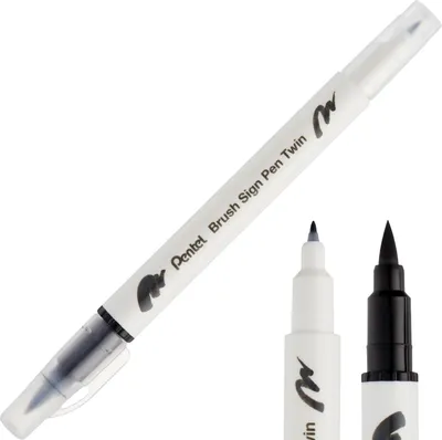 Image de Pentel calligrafiest. BrushSignPenTwin sw