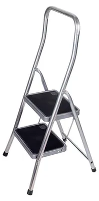 Produktbild von Facal Super Effe Trittleiter 2 Stufen Aluminium, leichte Haushaltsleiter, klappbar, rutschfeste
