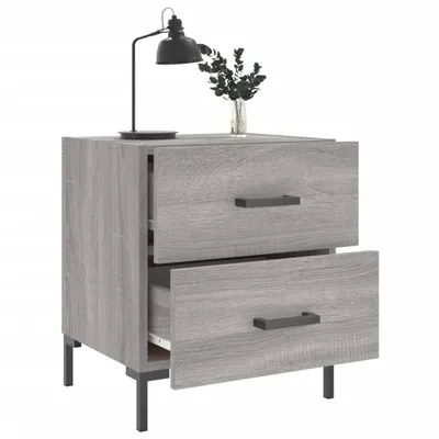 Produktbild von vidaXL Nachttisch Grau Sonoma 40x35x47,5 cm Holzwerkstoff - Nachttische